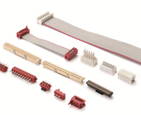 Connecteur Micro Match 10 broches 1,27 mm décalé 2,54 mm pas de connecteur PCB Header SMT fil rouge vers carte femelle Amp 188275
