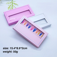 Emballage de vente en gros d'usine pour faux ongles à presser, boîte d'emballage de luxe vide pour faux ongles et étui pour cils avec étiquette privée