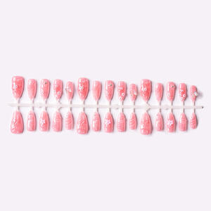 Salón de diseño de diamantes de imitación 3D de San Valentín romántico-Uñas artificiales ABS de larga duración de calidad reutilizables y rentables - Product Image 5