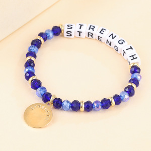 New Colorful Diy Customized Logo Strength <strong>Bracelet</strong> Change Letter Beaded <strong>Bracelet</strong> Team Braut for Women <strong>Sister</strong> <strong>Bracelet</strong> for Summer - Product Image 4