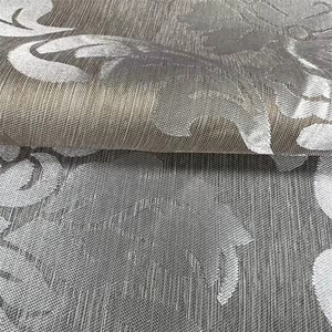 Tissu de rideau Jacquard Queen 100% polyester Fil teint Motif floral Couleurs personnalisées Luxe Poids moyen pour salon - Product Image 3