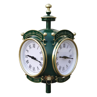 Reloj de Calle de Lujo Resistente a la Intemperie, Reloj de Pilar Vintage de 4 Caras para Jardín, Decoración de Plaza Municipal