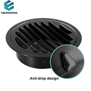 エアーアウトレットステンレススチール黒/白/グレーベントソフィットルーバーグリルカバー用ドライヤーベントダクトレジスターグリル - Product Image 2