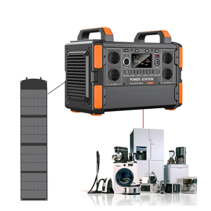 Bộ máy phát điện năng lượng mặt trời 1200W, máy phát điện di động ngoài trời với tấm pin mặt trời 200W - Product Image 2