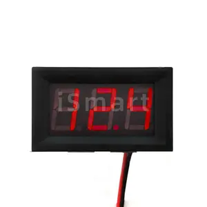 I-智能数字电压表红色DC 4.5V至30v数字电压表电压面板表，用于6V 12v电动摩托车汽车