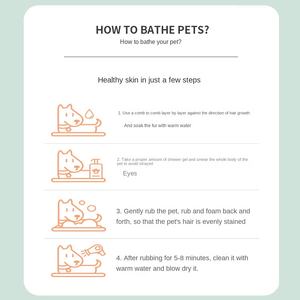 Shampoo da bagno per <span class=keywords><strong>cani</strong></span> soffice eco-friendly con Gel doccia in plastica da 500ml per massaggio per uso interno/esterno - Product Image 5