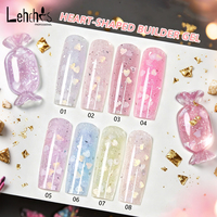 Ensemble de vernis à ongles en gel Lehchis, 8 couleurs, en forme de cœur, sans HEMA ni TPO, kit d'extension d'ongles en gel UV LED, OEM ODM