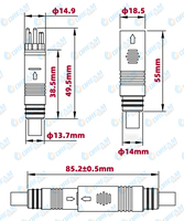 30A kabel ekstensi Motor 9-Pin Female 6-Pin 9-Pin Kit daya sepeda listrik Mini Din 9-Pin kabel kuningan kontak 50A nilai arus