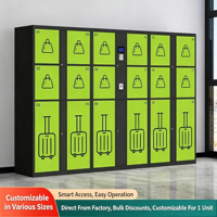 Casier intelligent de stockage de bagages de grande capacité pour supermarché, casier de stockage en libre-service avec code QR, casier partagé à reconnaissance faciale