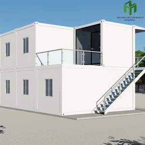 Mini casas modulares personalizables Fácil de montar Casas prefabricadas de dos dormitorios Panel sándwich contenedor desmontable para tienda al aire libre - Product Image 2