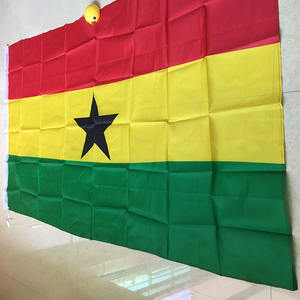 <span class=keywords><strong>Drapeau</strong></span> national du Ghana de haute qualité en polyester <span class=keywords><strong>3</strong></span>*5 pieds <span class=keywords><strong>rouge</strong></span> jaune vert étoile - Product Image 4