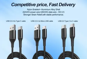 חדש עיצוב USB סוג C לסוג כבל QC 4.0 תשלום מהיר נתונים כבל עבור סמסונג Huawei Oneplus OEM מפעל