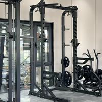Meilleure Vente : Station de Musculation Commerciale Multifonctionnelle avec Crossover par Câbles, Smith Machine et Rack de Musculation Robuste en Acier pour Salle de Sport