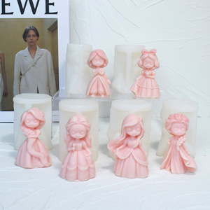 <span class=keywords><strong>Moule</strong></span> en Silicone créatif et mignon <span class=keywords><strong>princesse</strong></span> pour fille, bougies d'aromathérapie et ornements de colle, outils de gâteau abrasifs en gros - Product Image 3