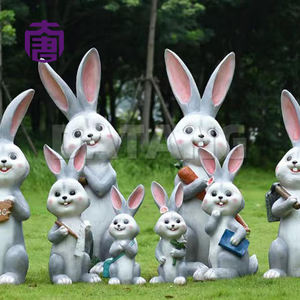 Iluminación LED de Conejo 3D de Fibra de Vidrio Personalizada, Impermeable IP65, Decoración de Año Nuevo para Exteriores, Parques y Patios - Product Image 4