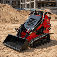 Mini-chargeuse compacte sur chenilles CE EPA à vendre avec godet, tarière et trancheuse pour projets de construction et agricoles