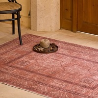 Ethnischer Kristallvelours-Teppich - Schmutzabweisend, Gestreift, Einfarbig, Geometrisches Muster für Wohnzimmer, Schlafzimmer und Gewerbliche Nutzung