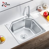 Évier de cuisine intelligent en acier inoxydable 304, Style classique