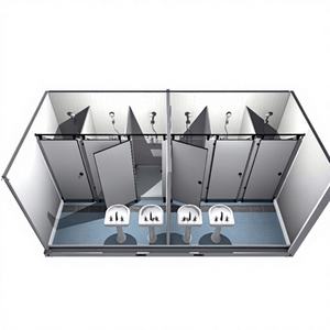 Inodoro prefabricado Park Baño móvil 20Ft <span class=keywords><strong>WC</strong></span> al aire libre Contenedor Casa Inodoro prefabricado Ducha Baño modular Inodoro portátil - Product Image 1