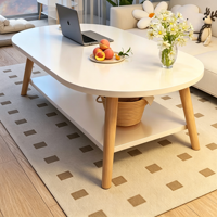 Table basse ovale durable - Design compact et discret pour les petits salons, chambres à coucher, utilisation à côté du canapé - Minimaliste et écologique