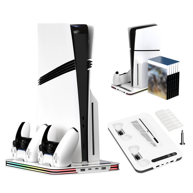 New Arrival High-quality Charger Stand Charging Dock Cooling Fan Station for P5 Ps5 Game Console
