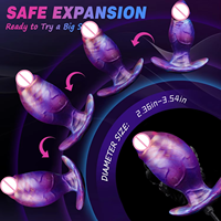 Fantasy Monster Alien Anal Dildo Aufblasbarer Butt Plug mit Silikon Tragbarer Expandierender Prostata-Analplug Sexspielzeug für Männer und Frauen