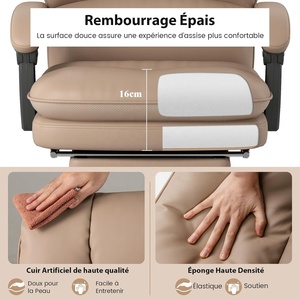 Chaise de bureau avec coussin de dossier épais, chaise de jeu pivotante de bonne qualité, chaise d'ordinateur pour la maison, meubles offrant un <span class=keywords><strong>plaisir</strong></span> pur de la siège. - Product Image 2