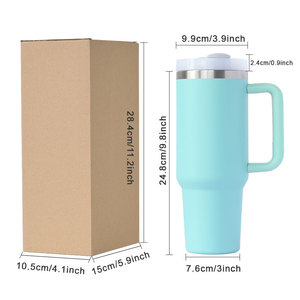 Cadeaux de Noël Tasse Thermique à Vide 40oz 40 oz en Acier Inoxydable Gravée Tasse à Café de Voyage avec Poignée - Product Image 3