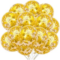 Ballon en papier à paillettes de 12 pouces pour décoration de mariage, décoration de fête d'anniversaire, ballon à bulles dorées