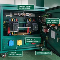 Armoire de synchronisation automatique sur réseau à prix d'usine 100A-200A 3P5W 50Hz 60Hz avec courant de choc inférieur à 5 % - Panneau de synchronisation