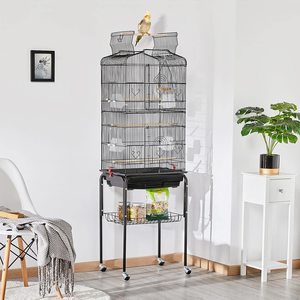 Besky Groep Groot Formaat Papegaaienkooi <span class=keywords><strong>Super</strong></span> Comfortabele Vogels Villa Eenvoudig Te Monteren Metalen Ijzeren Kooi Voor Alle Soorten Vogels - Product Image 1