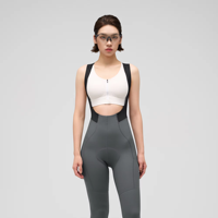 Pantalon de cyclisme long thermique en nylon TECH Fleece pour femme, avec protège-fesses double flèche, séchage rapide, pour le cyclisme sur route, collection automne-hiver, OEM