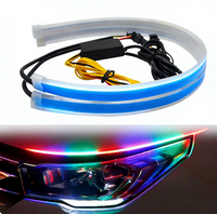 Bande LED DRL pour voiture personnalisable en usine, effet de poursuite coloré, eau qui coule, cristal, RGB, arc-en-ciel, feux de jour étanches
