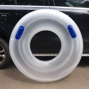 Bouée de piscine gonflable lumineuse en PVC écologique Da Niu 120 cm, <span class=keywords><strong>tube</strong></span> de natation transparent avec poignées - Product Image 5