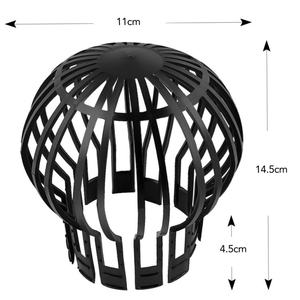 Rejilla de malla de plástico negro para desagüe de techo, anticolapzón, para aguas pluviales exteriores, protección de canalones de techo, soportes para velas de balcón - Product Image 3