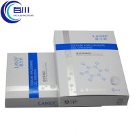 Caja de Embalaje Cosmética Plegable Ecológica de Papel Plateado Premium para Mascarillas Faciales, Frascos de Maquillaje, Aceites Esenciales o Productos de Perfumería