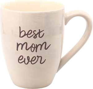 Tazas de Cerámica Aptas para Lavavajillas y Microondas, Taza de Café de Cerámica con la Mejor Mamá del Mundo, Diseño Minimalista con Estampado de Letras, Regalo para Mamá - Product Image 1