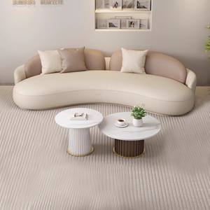 Internet ünlü lüks paslanmaz çelik kumaş tek giriş masa sandalye seti resepsiyon müzakere için basit otel/Villa - Product Image 4