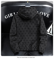 Nouveau Style 2025 : Veste Décontractée à Capuche en Toile pour Homme, Col Montant, Style Streetwear d'Automne avec Motif Lettré