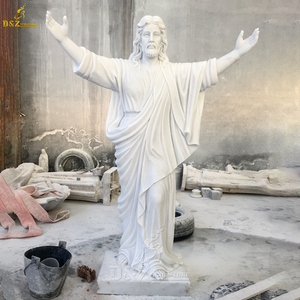 Đá Cẩm Thạch Trắng Chúa Giêsu Tượng Tôn Giáo Trái Tim Thiêng Liêng Của Chúa Giêsu - Product Image 5