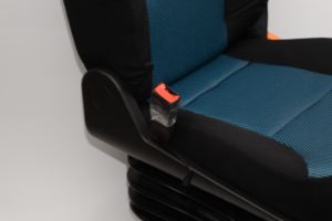 KL Seating Siège de sport de camion en tissu de cuir réglable Ceinture à trois points Capteur de boucle électrique Caractéristique arrière modifiée pour - Product Image 5