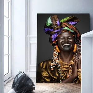 Black African Painting Modern Home Decorations Unframed Black Women Paintings Poster And Print Canvas Pictures African Art Paintings