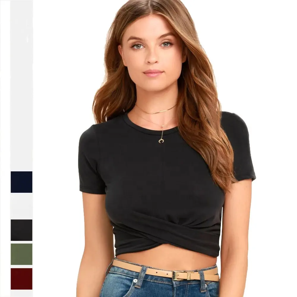 Индивидуальная фирменная Женская одежда, футболка, простой кроп-топ, футболки
