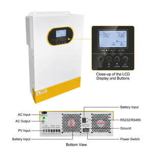 Inverter Solare Ibrido a Onda Pura Serie <span class=keywords><strong>EM</strong></span> 6.2KW 48V con MPPT 120A Integrato, Supporta Modalità Senza Batteria - Product Image 1