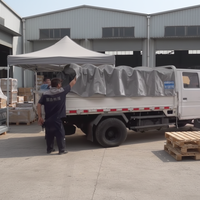 Abri de pluie rétractable pour camion, robuste, imperméable, résistant aux UV, en PVC Oxford, simple, mobile, ignifuge, pour remorque d'exposition