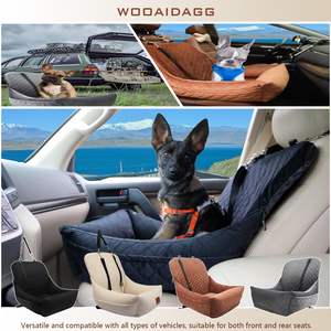 Ultraweiches Quadratisches Hundebett für das Auto, Luxuriöses, Erhöhtes Hundebett in Quadratform aus Samt mit Memory-Schaum, Vollständig Waschbar mit Stauraum, Polyester-Schwamm - Product Image 2