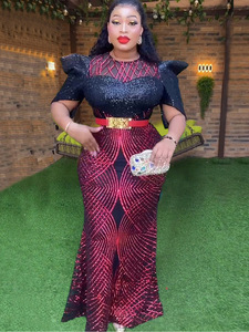 Abito da sera con paillettes <span class=keywords><strong>per</strong></span> <span class=keywords><strong>Capodanno</strong></span> 2024, stile europeo e americano, <span class=keywords><strong>per</strong></span> feste di Natale, taglie forti da <span class=keywords><strong>donna</strong></span> africana - Product Image 2