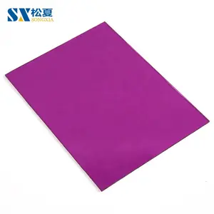 Hoja sólida de policarbonato Material de construcción Color púrpura Anti Scratch Panel de invernadero resistente a los rayos UV Hoja de PC de panel plano
