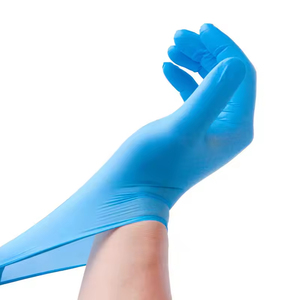 Industrial Cleanroom Lab Powder Free Blue <b>Nitrile</b> <b>Disposable</b> Safety <b>Gloves</b> Size Medium For Precision Work - Product Image 5