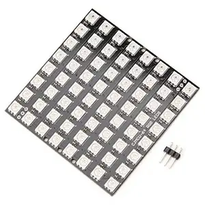 Placa de desenvolvimento cjmcu 64 bit ws2812 5050, led rgb placa para desenvolvimento 8x8 rgb leds ws2812